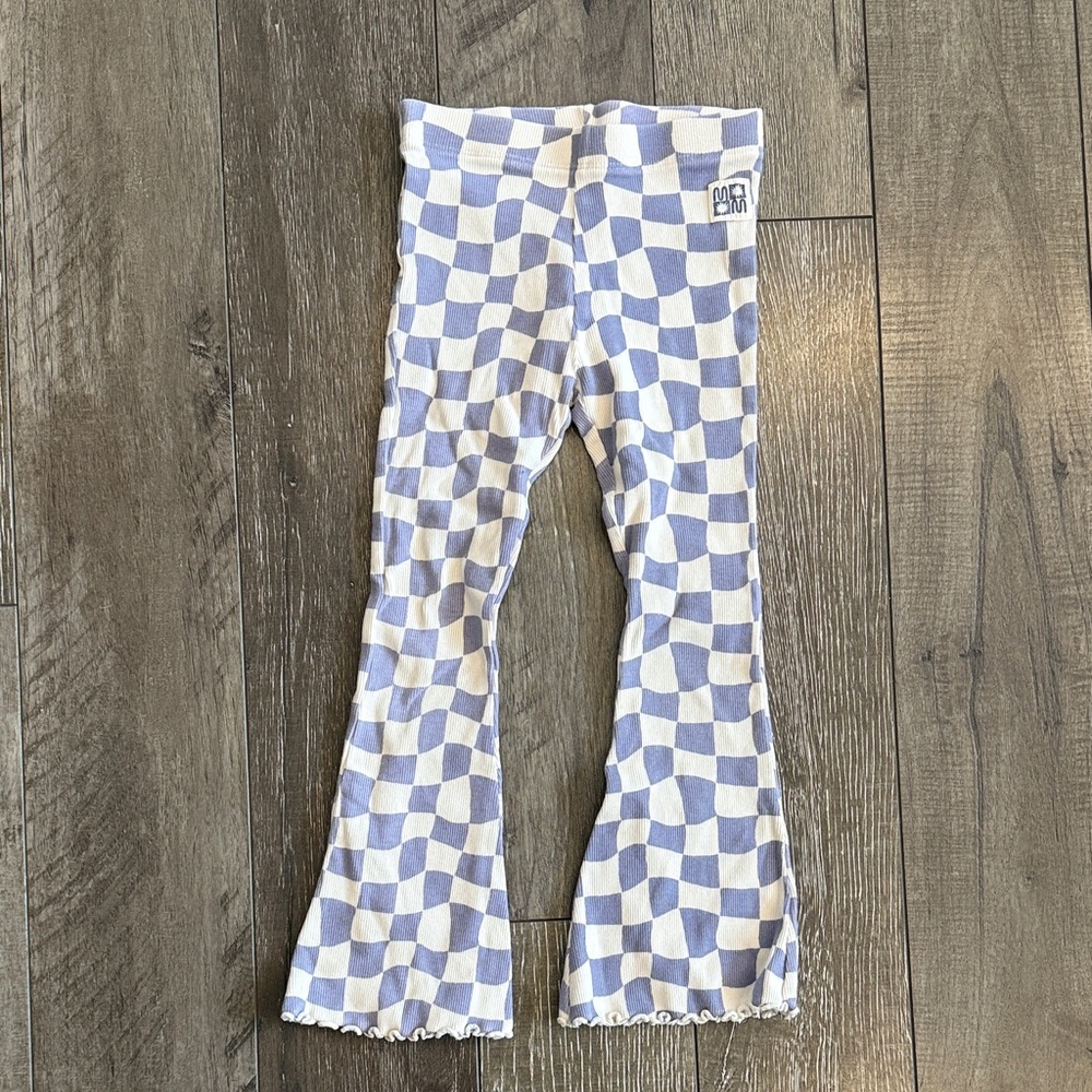Checkered Flare Kids Pants